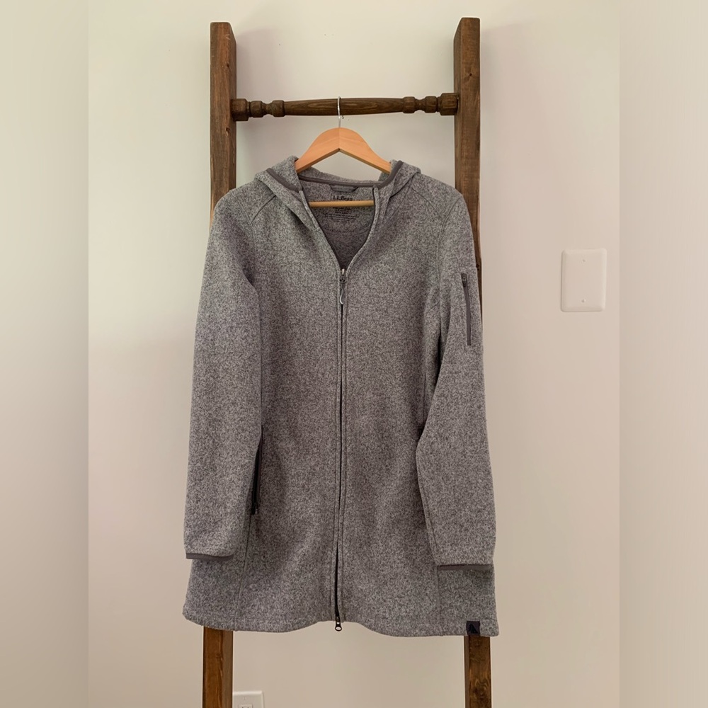 L.L.Bean sweater fleece zipper hoodie women’s size M